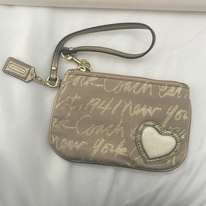 Coach Gold Poppy Wristlet